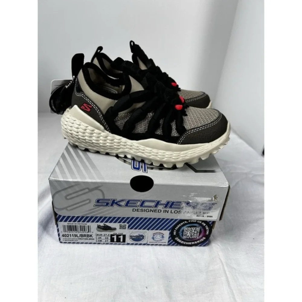 Skechers Boys Monster/Creature Scorpion Sneakers, Size 11, Brown/tan/black NEW